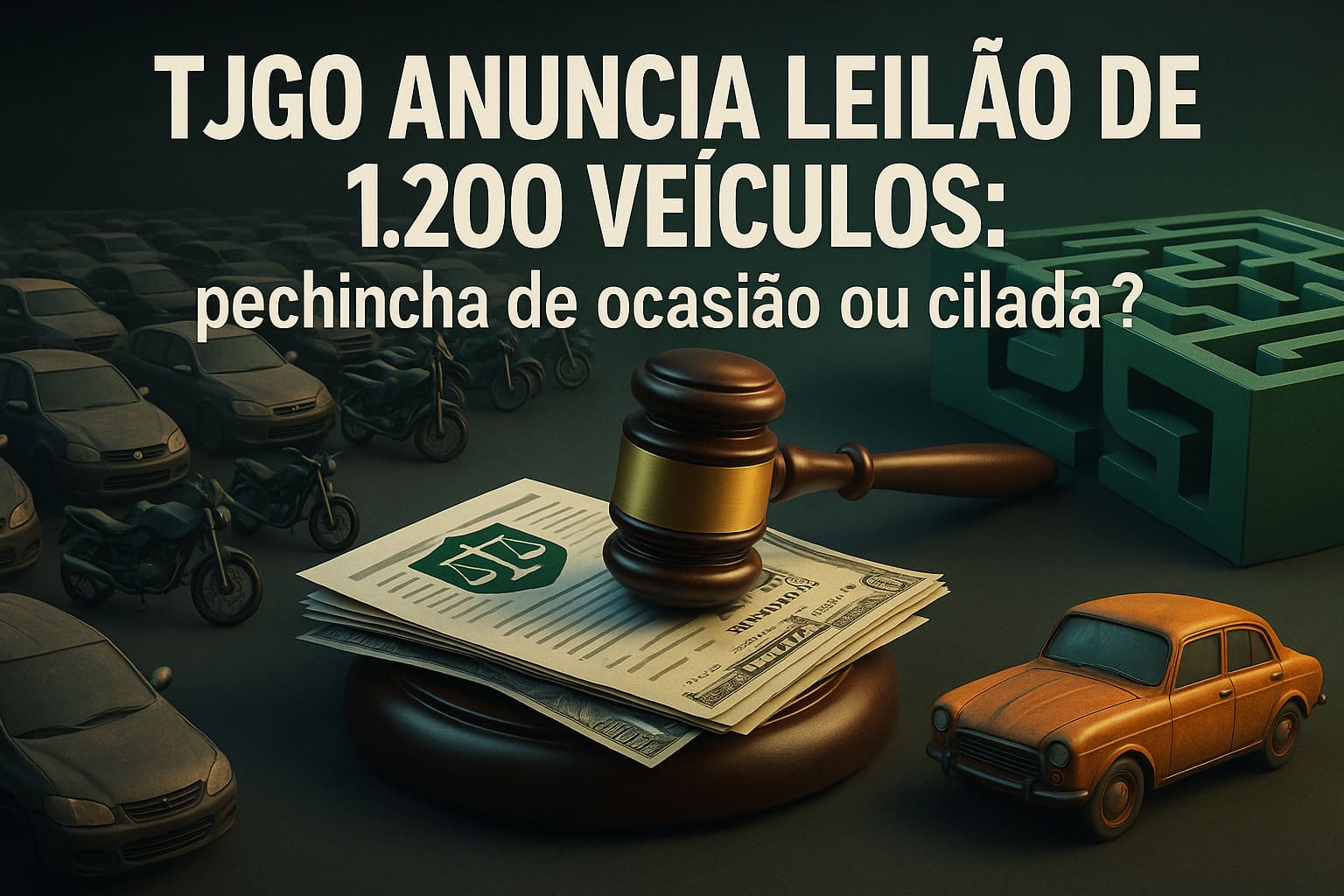 TJGO anuncia leilão de 1.200 veículos: pechincha de ocasião ou cilada?