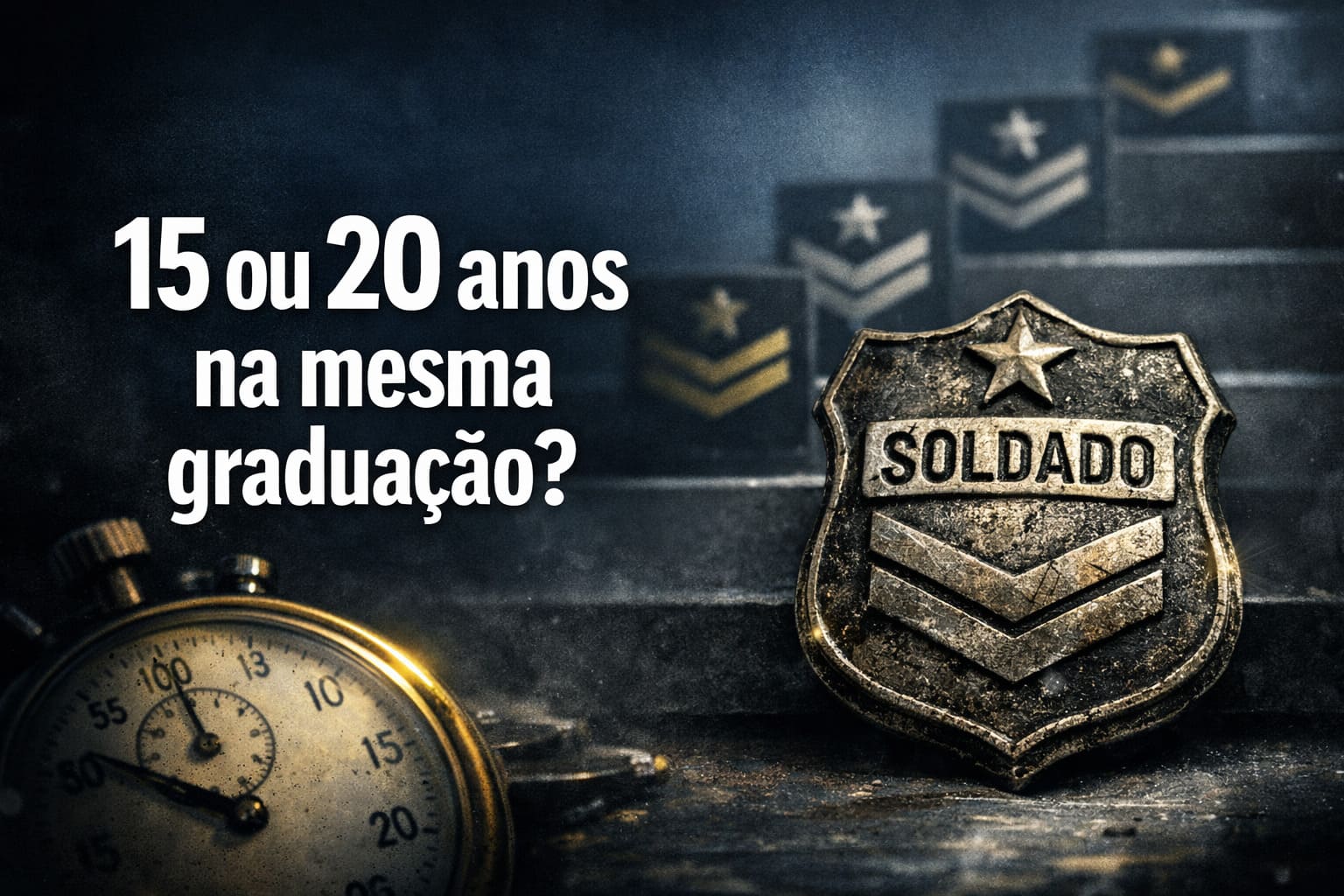 Policiais militares que passaram 15 ou 20 anos como soldado podem ter tido a carreira prejudicada